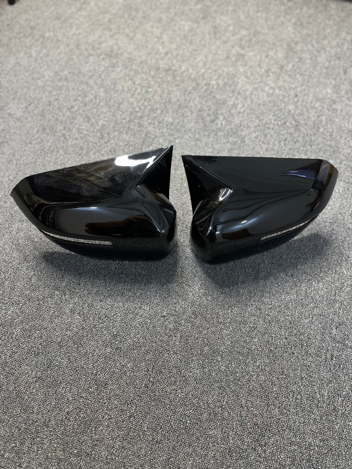 Kia Seltos Batman Style Mirror Covers | Premium ABS Gloss Black (Fits 2026 model)