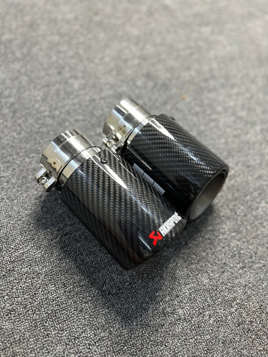 Akrapovic Exhaust Tip | Gloss Carbon Single Tip
