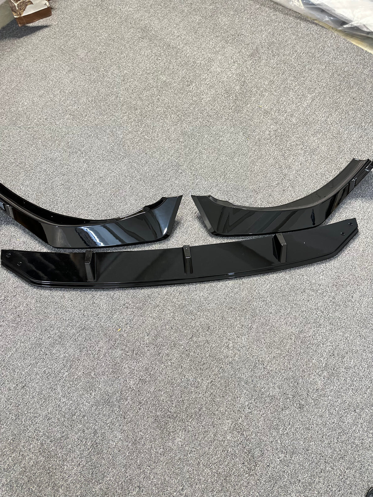 Hyundai Verna Front Splitter 3-Piece Kit - (2023 Onwards) Gloss Black Finish