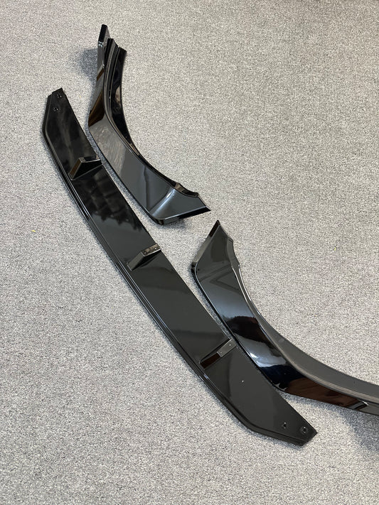 Hyundai Verna Front Splitter 3-Piece Kit - (2023 Onwards) Gloss Black Finish