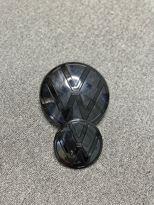 VW virtus full black Replacement Logo Set | Front & Rear